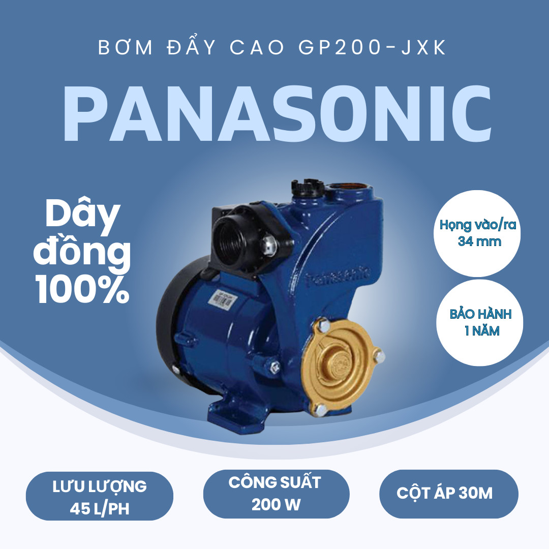 Máy bơm đẩy cao panasonic gp-200jxk – 200w