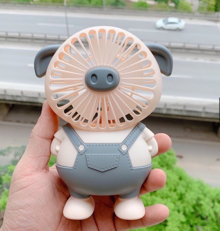(Lấy mã miễn phí vận chuyển) Quạt Tích Điện Mini cầm Tay Cute Fan Lovely Cat Hoạt Hình Quạt Liên Tục Hơn 1 Giờ Cho Bé