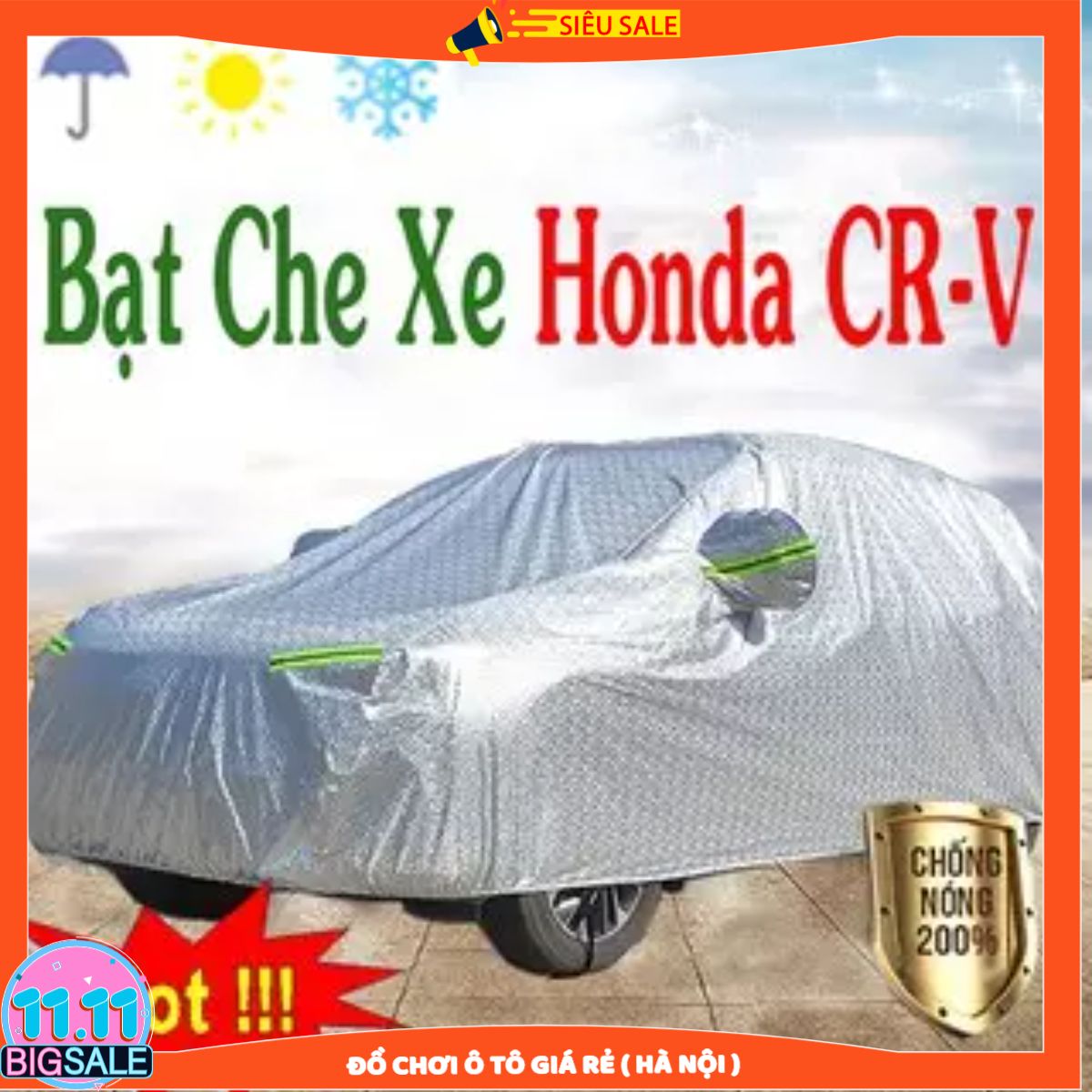 Bạt phủ xe ô tô, xe hơi honda crv cao cấp