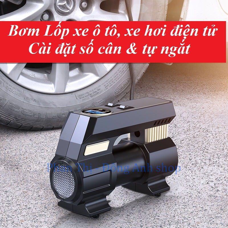 Bơm lốp xe ô tô, xe hơi điện tử thông minh LB-70, chế độ cài đặt cân và tự ngắt, máy bơm lốp xe ô tô, máy bơm lốp xe hơi, máy bơm lốp ô tô đa năng, máy bơm lốp xe ô tô mini