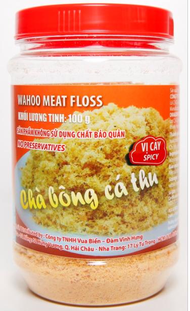 Chà bông cá thu -loại 200 gr vị cay