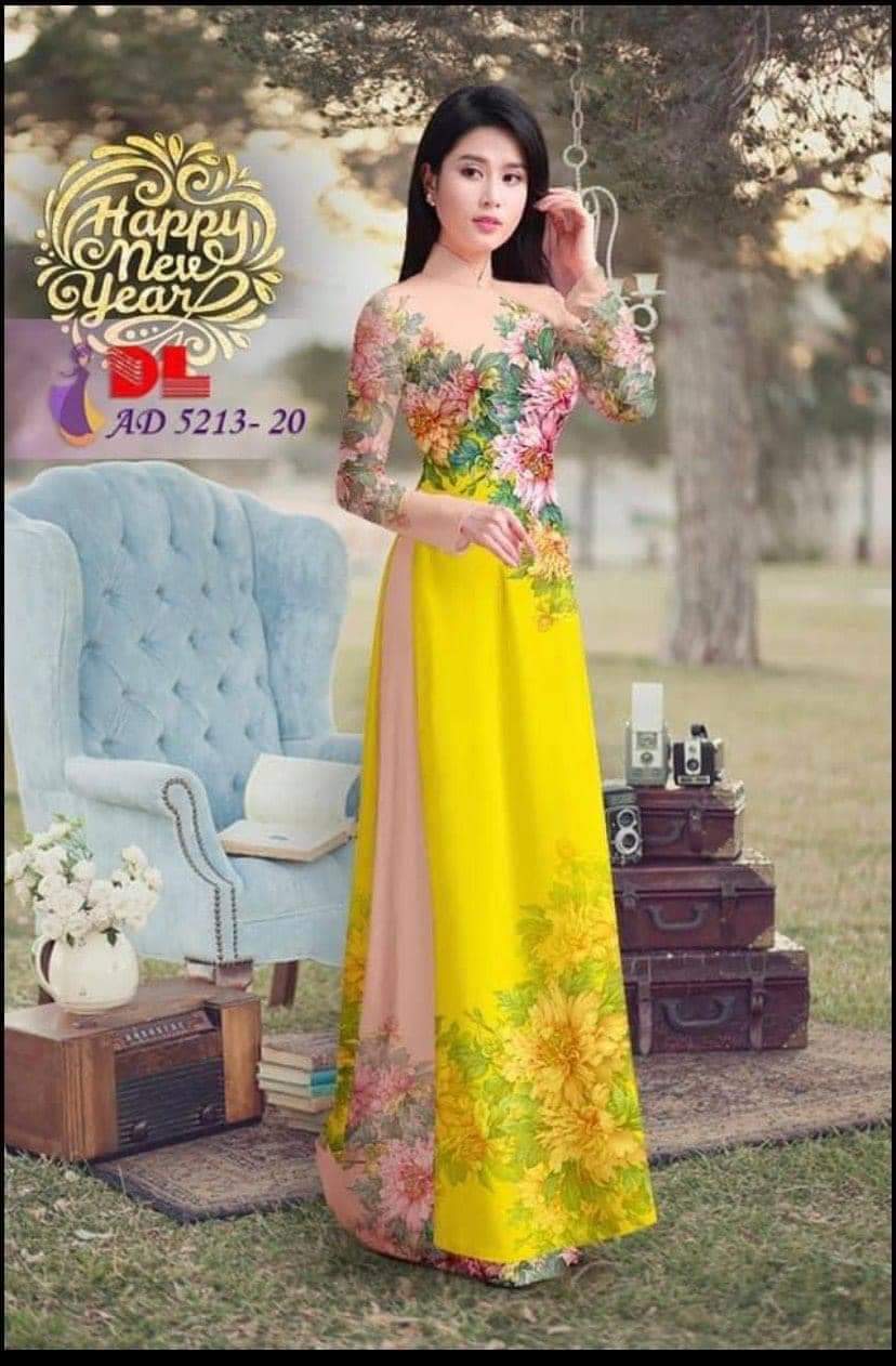Siêu phẩm áo dài may sẵn đủ size kèm quần