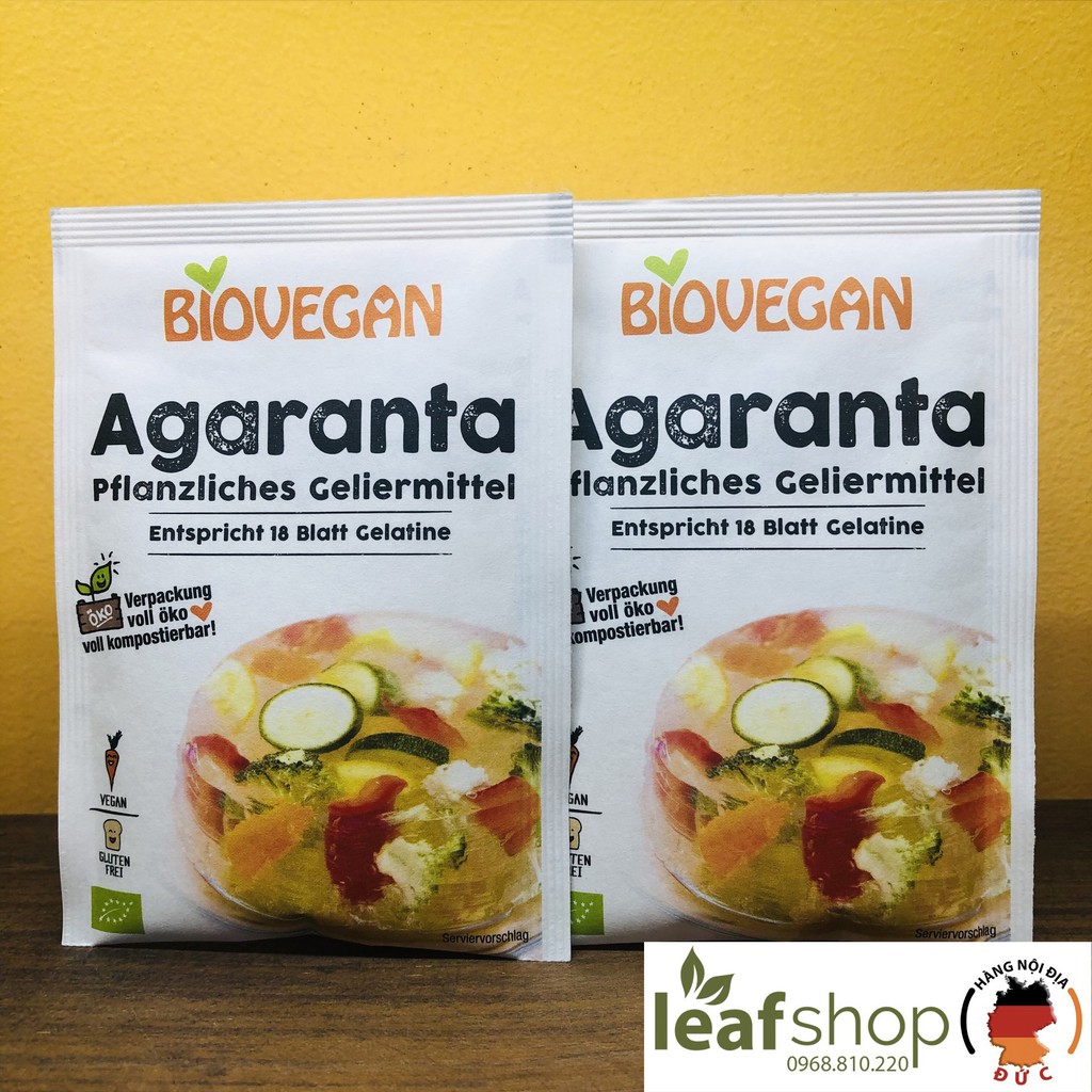Bột Gelatine Hữu Cơ Thực Vật Biovegan 18G - Leafhouse hcm