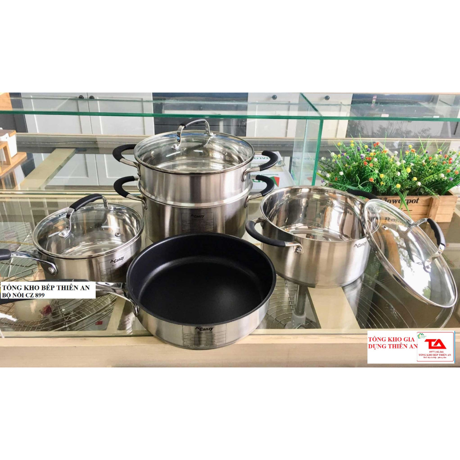Bộ nồi canzy cz 899 new nồi canzy cz 899 new