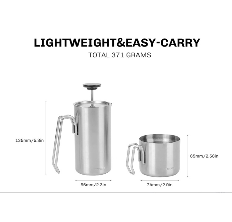 Bộ pha cafe fire maple antarcti french press coffe kit dành cho dã ngoại cắm trại fmp-cafe