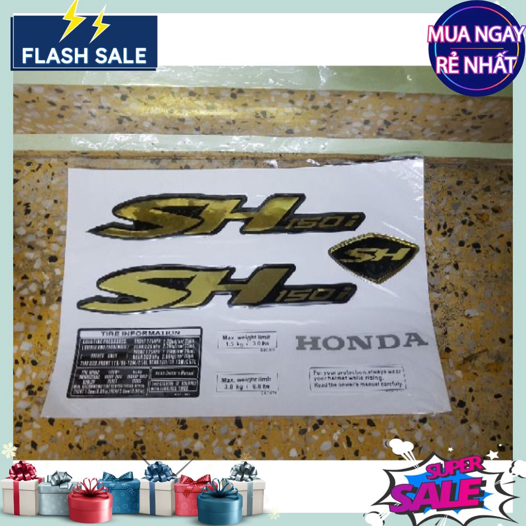 Tem thông số SH 150i nhập Ý nổi đẹp màu vàng