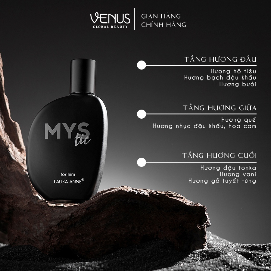 Bộ đôi nước hoa nam nữ laura anne allure - dynamic - mystic 50ml