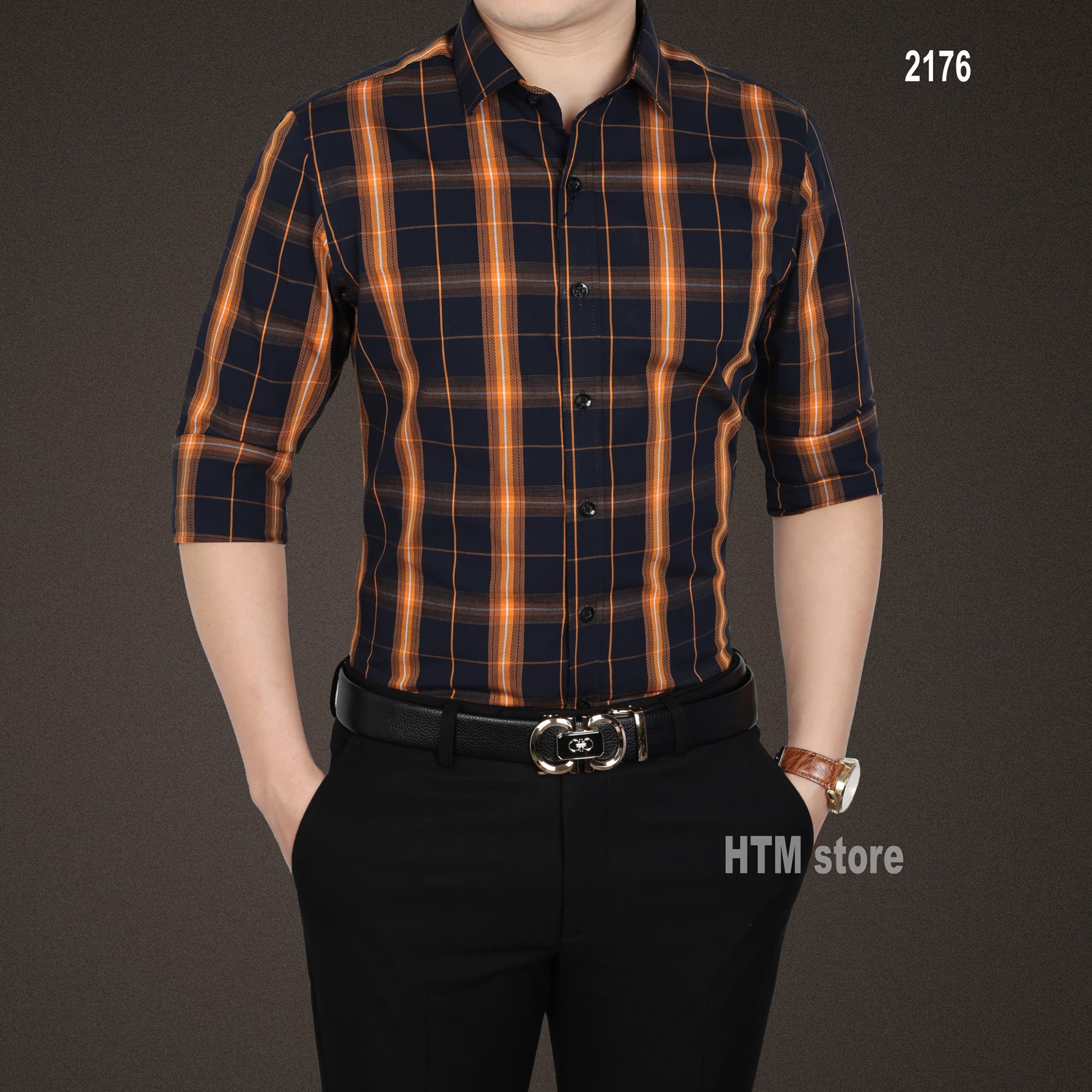 [4.4 HOÀN TIỀN 15%]Áo sơ mi nam, áo sơ mi kẻ công sở cao cấp thiết kế  - chất cotton bền đẹp 2176 ( ảnh thật)