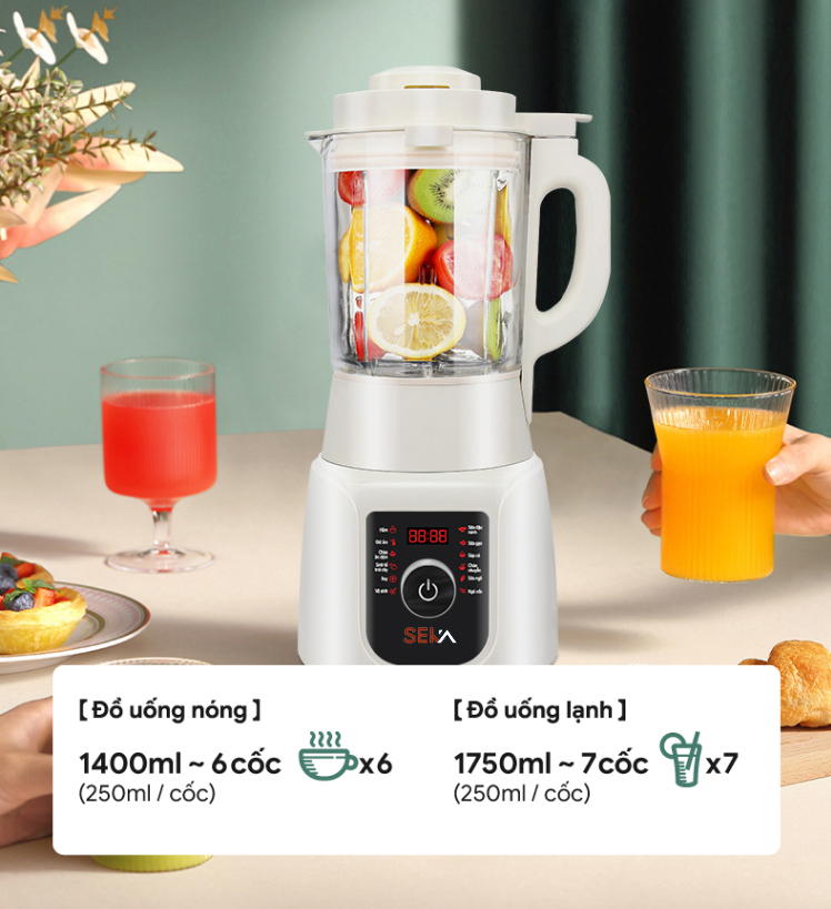 Máy làm sữa hạt đa năng seka e300 1.75 lít, máy xay nấu đa năng làm sữa hạt - bảo hành 12 tháng