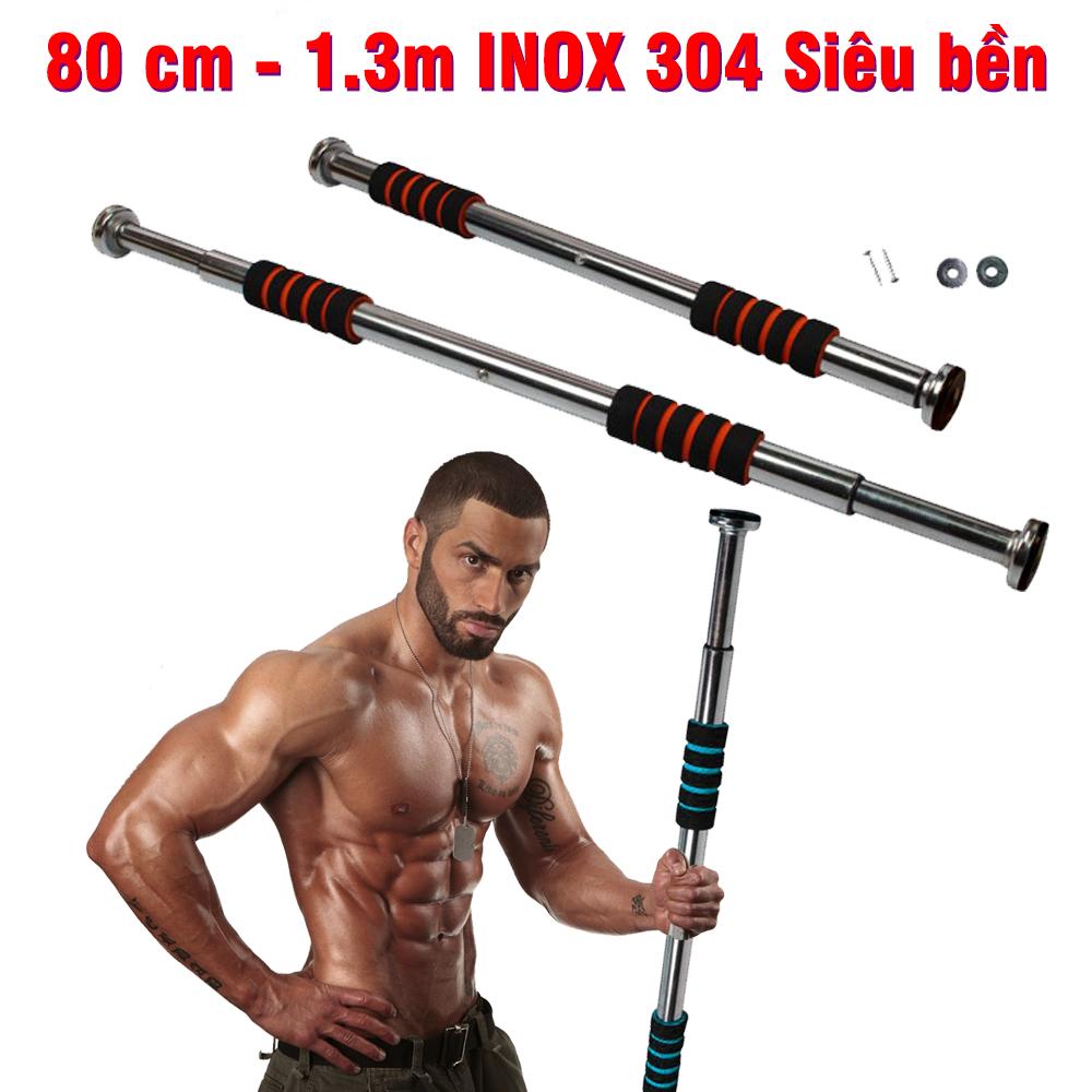 Xà đơn gắn cửa treo tường đa năng 60-100cm , 80 - 130cm loại dày , Cây hít xà đơn, Xà đơn treo tường gắn cửa độ dài tùy chỉnh
