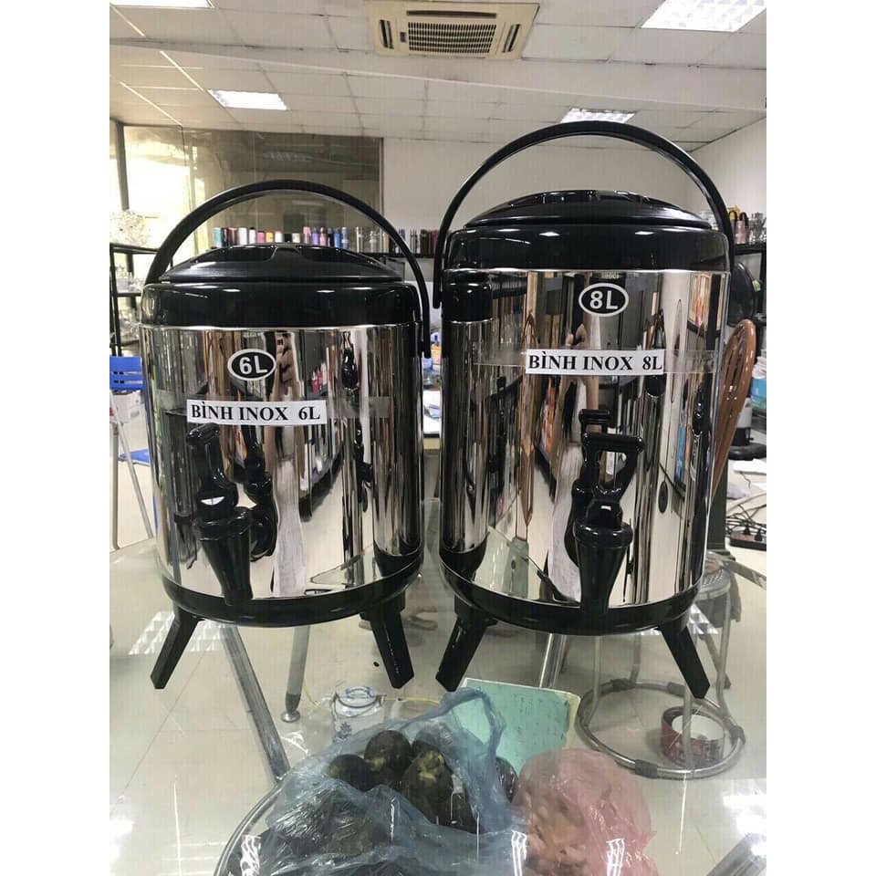 Bình đựng đá inox bình ủ trà inox có vòi tiện dụng 6l 8l 10l 12l