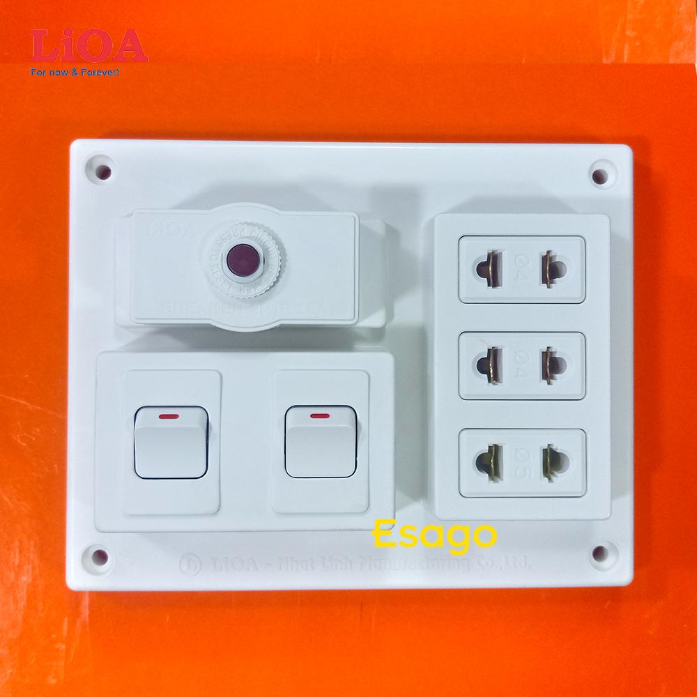 [HCM]Bảng điện nổi LiOA 15A có 3 ổ cắm 2 công tắc