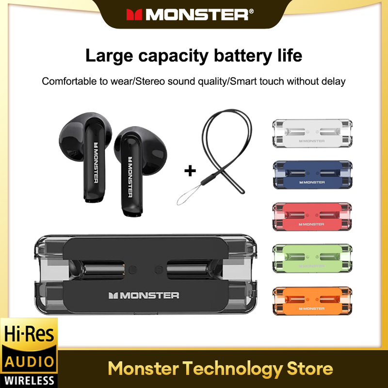 Monster xkt08 wireless earphone Bluetooth 5.3 earphone HiFi audio in-ear headphones built-in microphone gaming headphones for Android