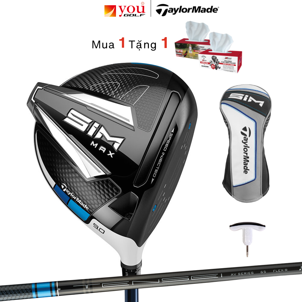 (Chính Hãng Sale Lớn) Gậy Golf Driver Nam Taylormade Sim Max - New Có Kèm Wrench Tool