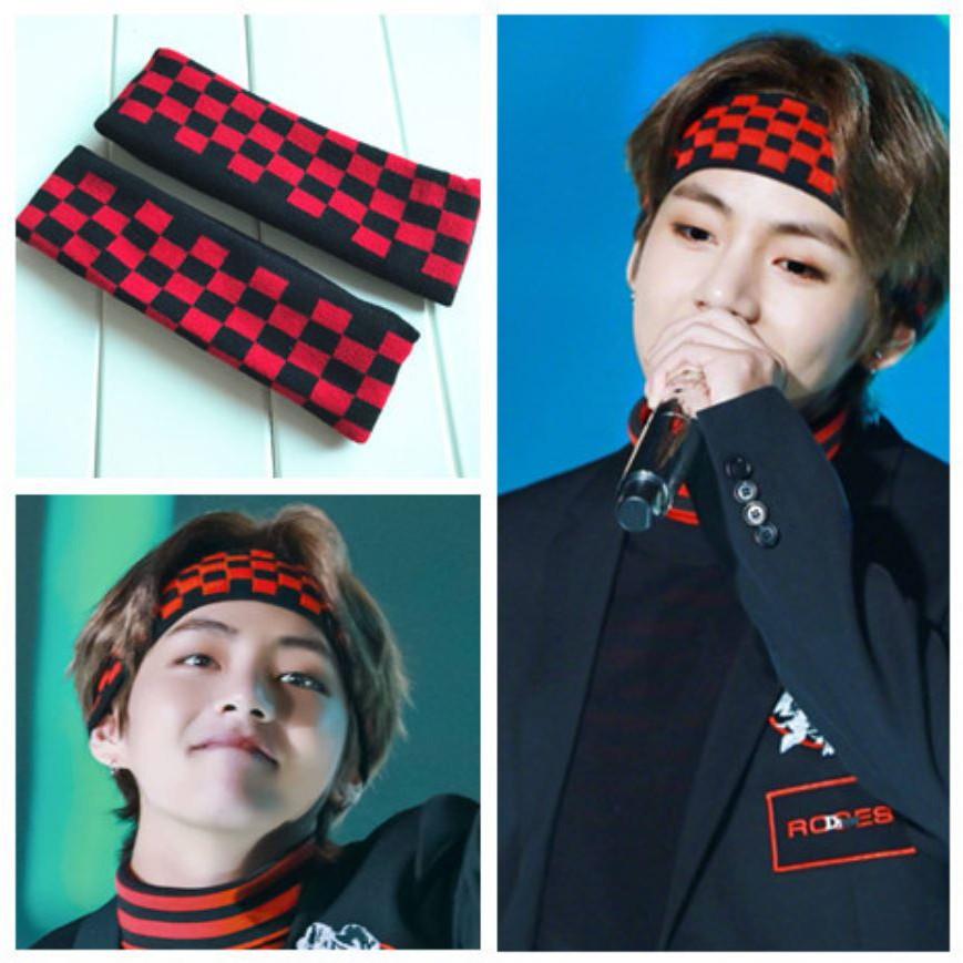 Băng đô kẻ đỏ V