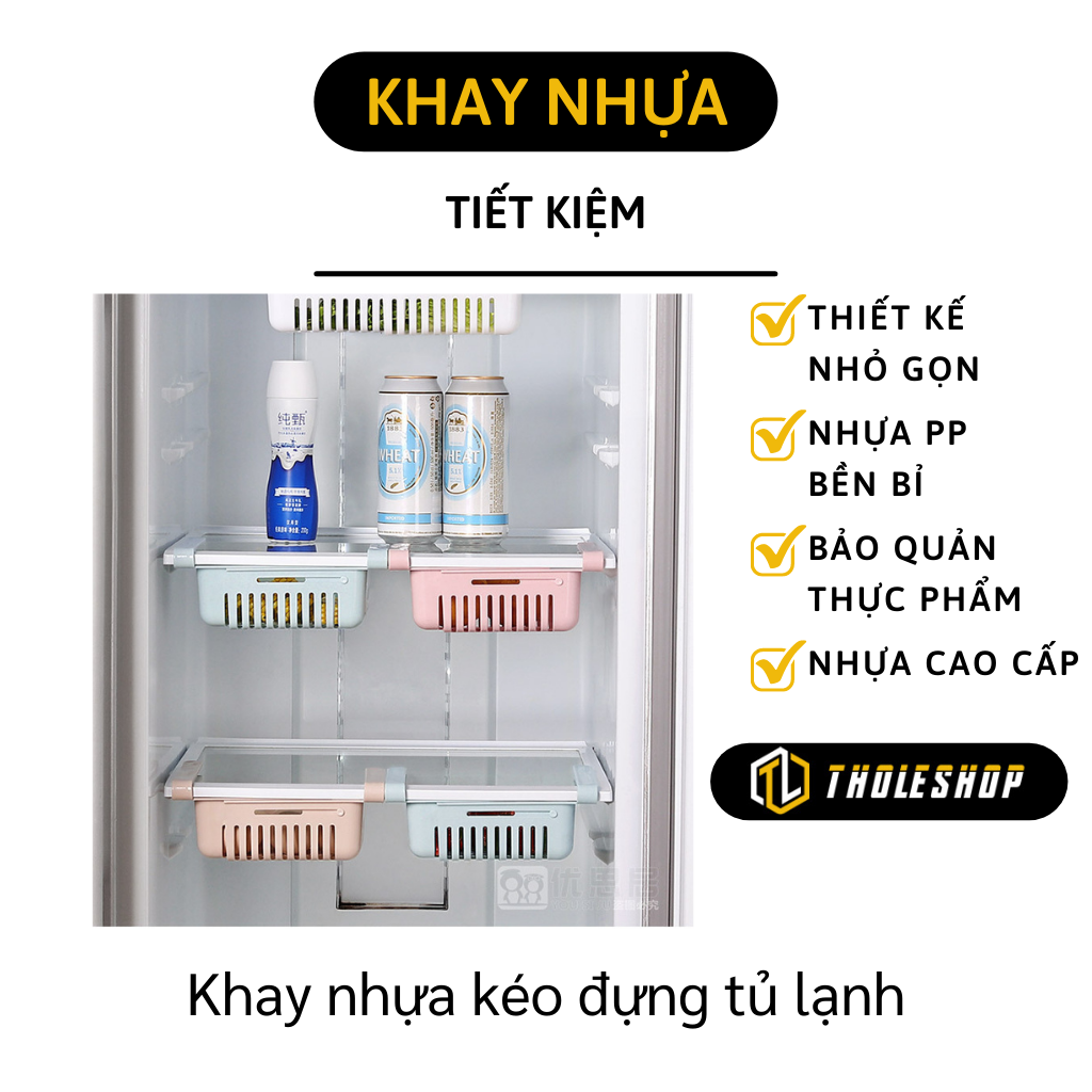 Rổ đựng đồ cài tủ lạnh co dãn - Khay đựng đồ đa năng để tủ lạnh tiết kiệm không gian