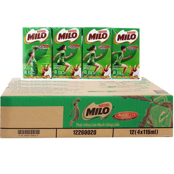 Thùng 48 hộp sữa tươi milo 110ml.
