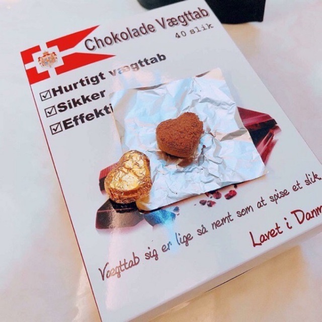 [HCM]Tách lẻ 20 viên hộp trắng Kẹo socola giảm cân Đan Mạch chính hãng