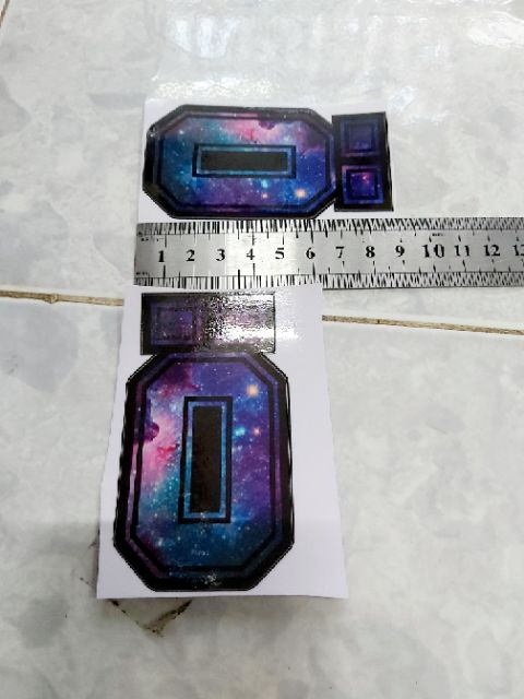 Combo 2 tem sticker ohlins galaxy giá rẻ dán xe, nón độc quyền tại shop