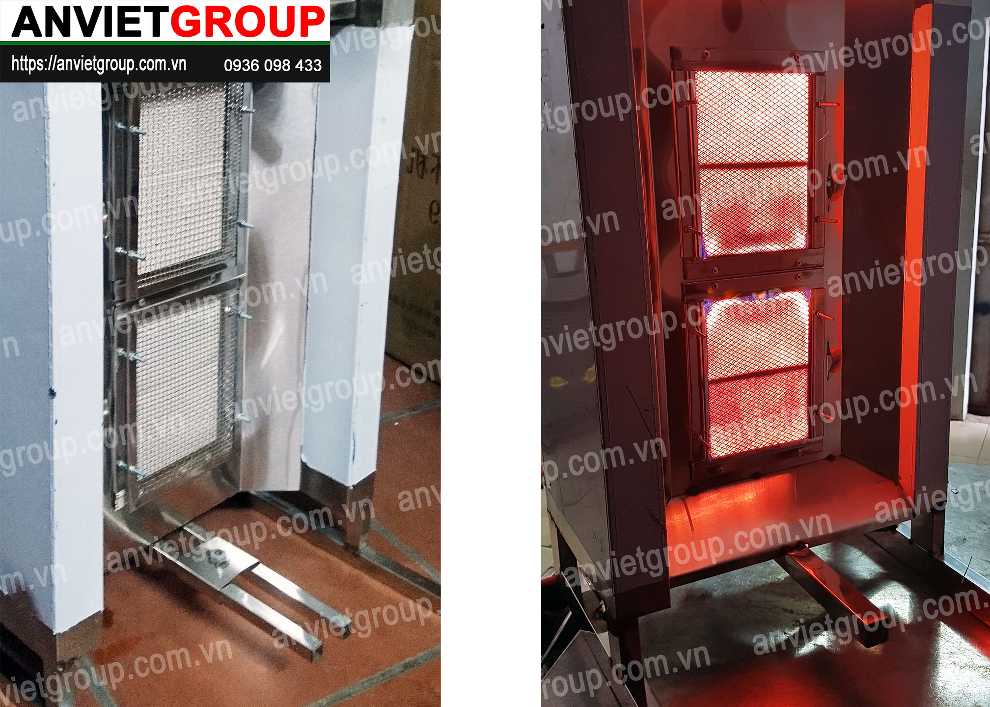 Máy lò tủ bếp cây nướng thịt bánh mì Thổ Nhĩ Kỳ Doner Kebab L2T - An Việt