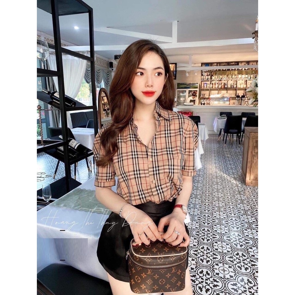 Áo sơ mi kẻ BB, áo sơ mi cộc tay hàng đẹp