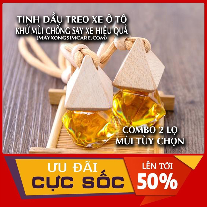 Combo 2 lọ Tinh Dầu Treo Xe Hơi Khử Mùi Chống Say Xe Hiệu Quả‎ Tinh Dầu Chanh, Tinh Dầu Cam Ngọt, Tinh Dầu Hoa Hồng, Tinh Dầu Lavender, Tinh dầu Hoa lài, Tinh Dầu Quế, Tinh dầu Bạc Hà, Tinh dầu Hoa Ly Treo Xe Ô Tô