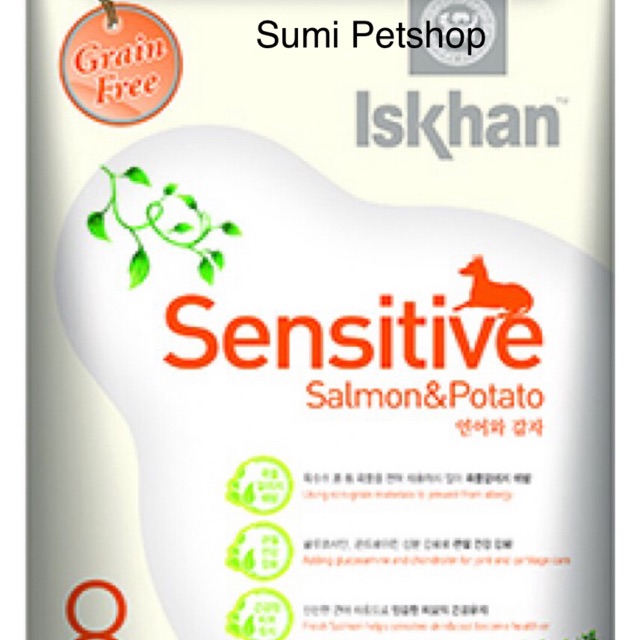 1.2kg Thức ăn cho chó Iskhan Sensitive Salmon &Potato chất lượng đảm bảo an toàn