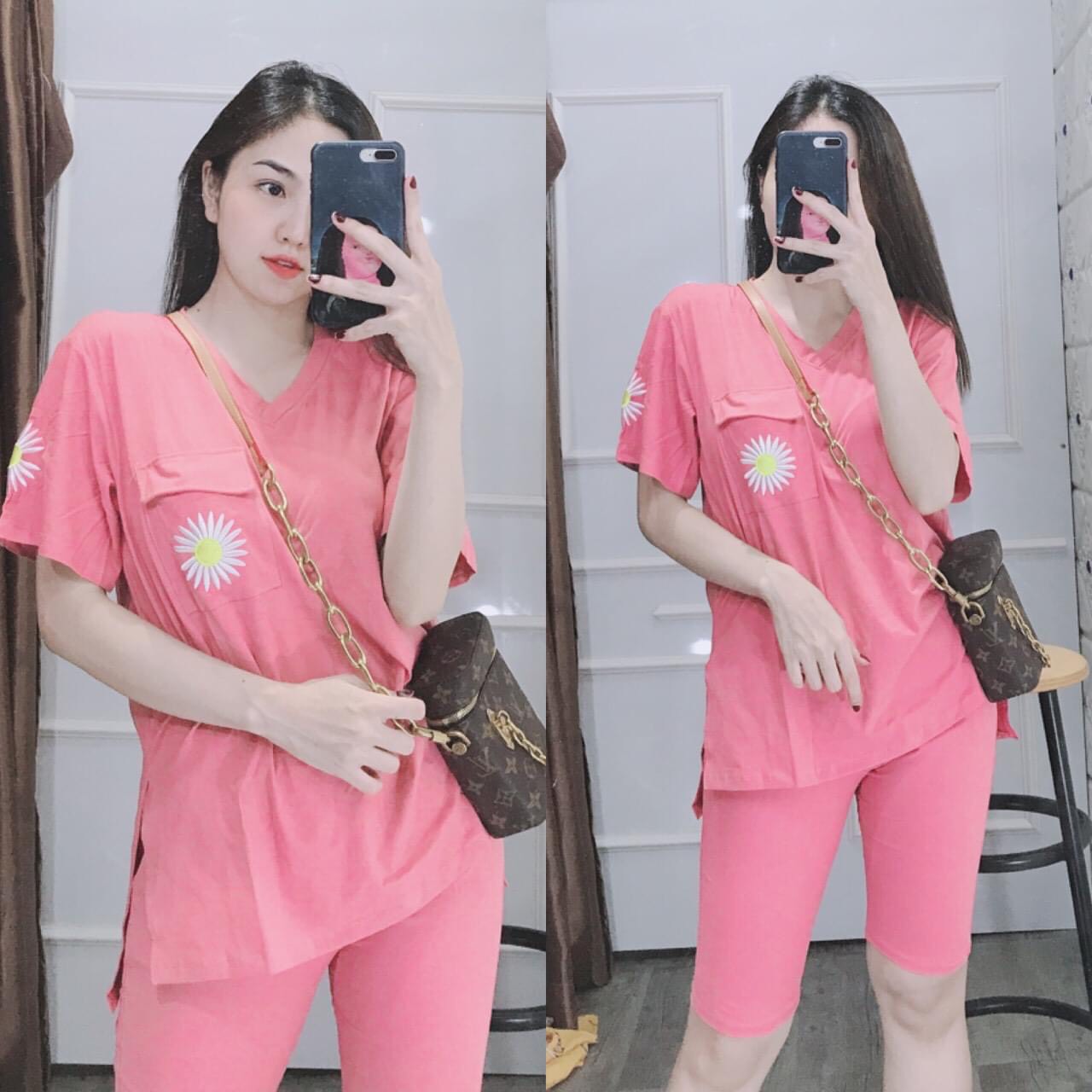 Bộ đồ thun mặc nhà đơn giản-size 40-65kg