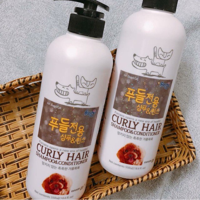 Sữa tắm curly hair thương hiệu forcans dành cho thú cưng lông xoăn