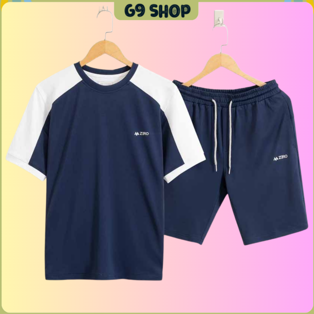 Bộ Đồ Nam Nữ Unisex Mùa Hè Ngắn Tay Cổ Tròn Họa Tiết In Chữ Mzero Hot Trend Thời Trang - G9.shop