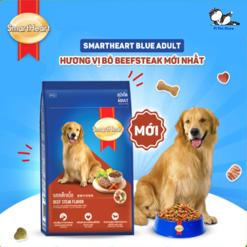 Cám dành cho chó lớn smartheart vị thịt bò nướng 400g
