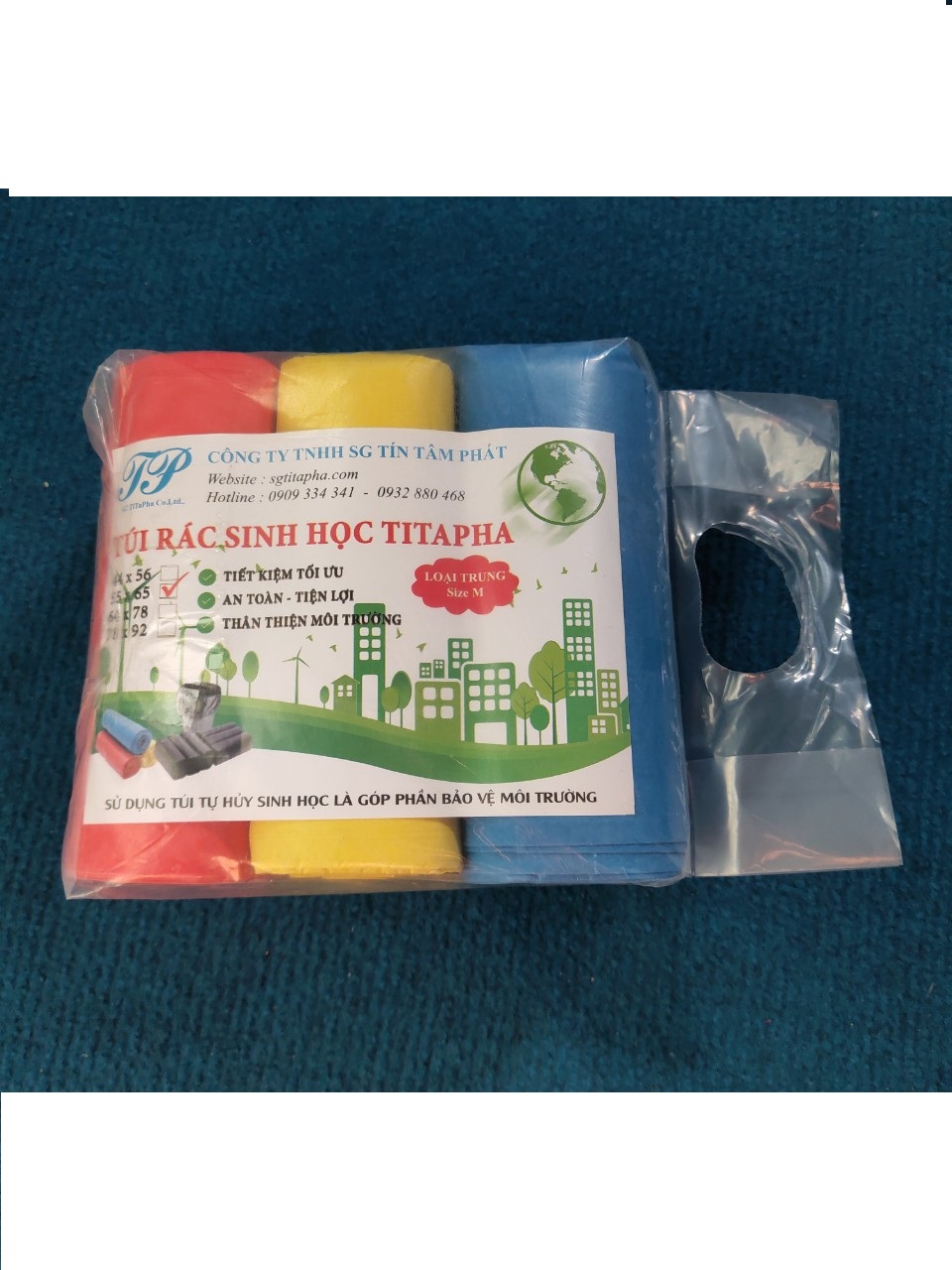 [HCM]Túi đựng rác tự phân hủy size Trung 55x64 cm