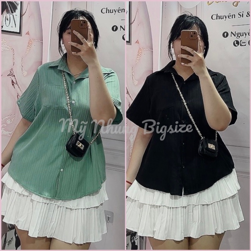 Áo sơ mi gân hót hít 68kg đến 95kg