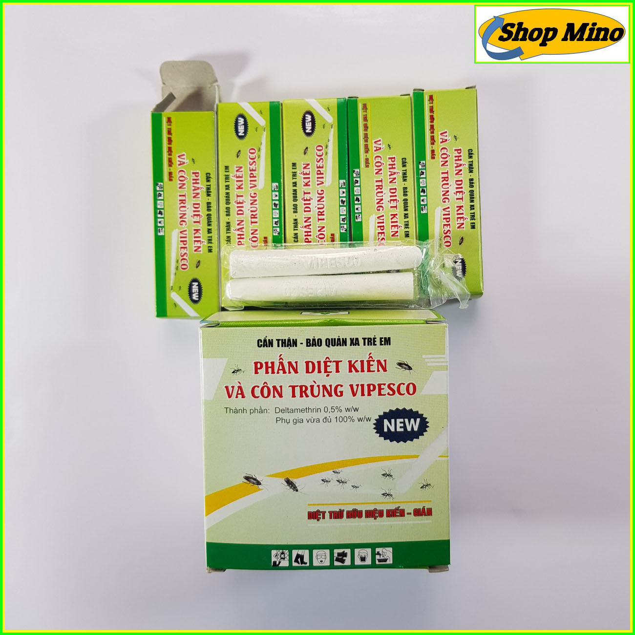 Combo 5 hộp nhỏ Phần diệt kiến và côn trùng Vipesco