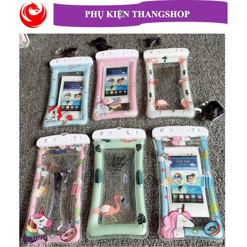 Túi chống nước cho điện thoại kèm dây đeo, kèm phao nổi trên mặt nước khi đi bơi vừa điện thoại lên tới 7 inch