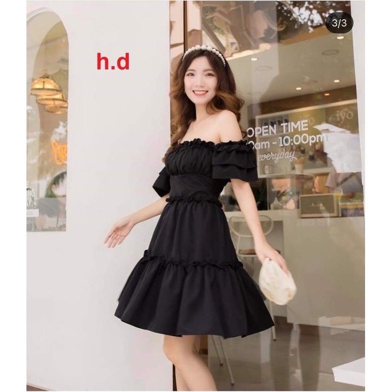 VÁY TRỄ VAI BA TẦNG BÈO HĐ12