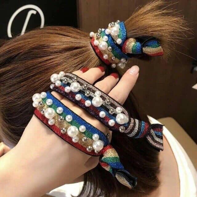 Combo 3 dây cột tóc thổ cẩm siêu hót