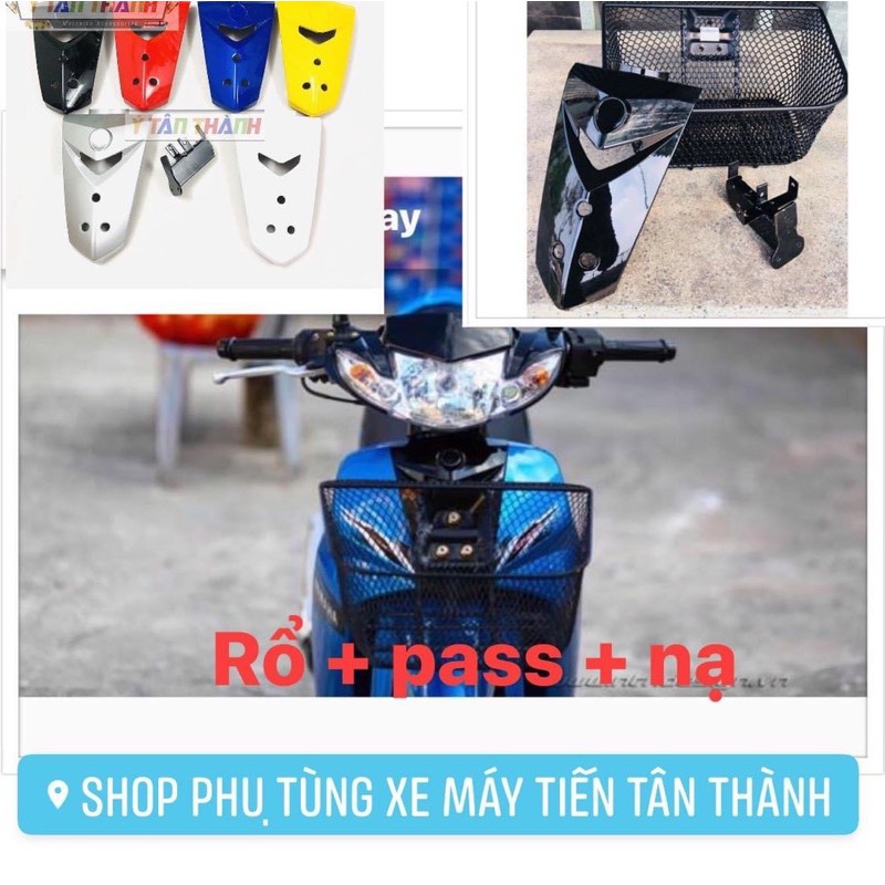 Bộ full rổ + pass + nạ lưới đen zin sirius