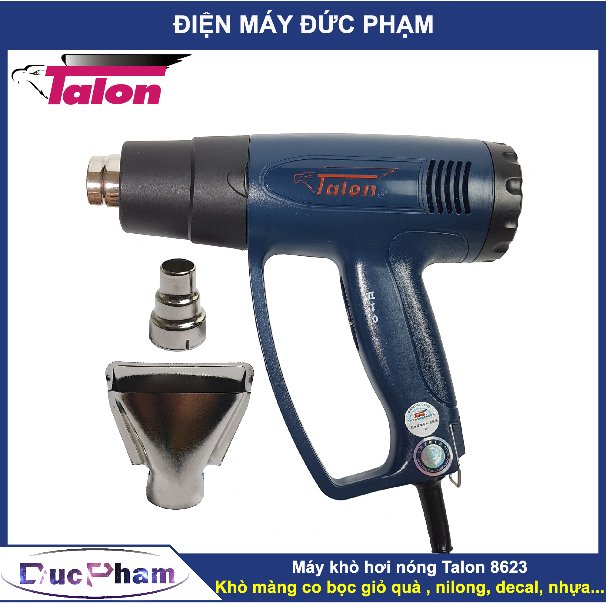 Máy khò hơi nóng Talon 2000w bảo hành 3 tháng Máy khò nhiệt Máy khò màng co