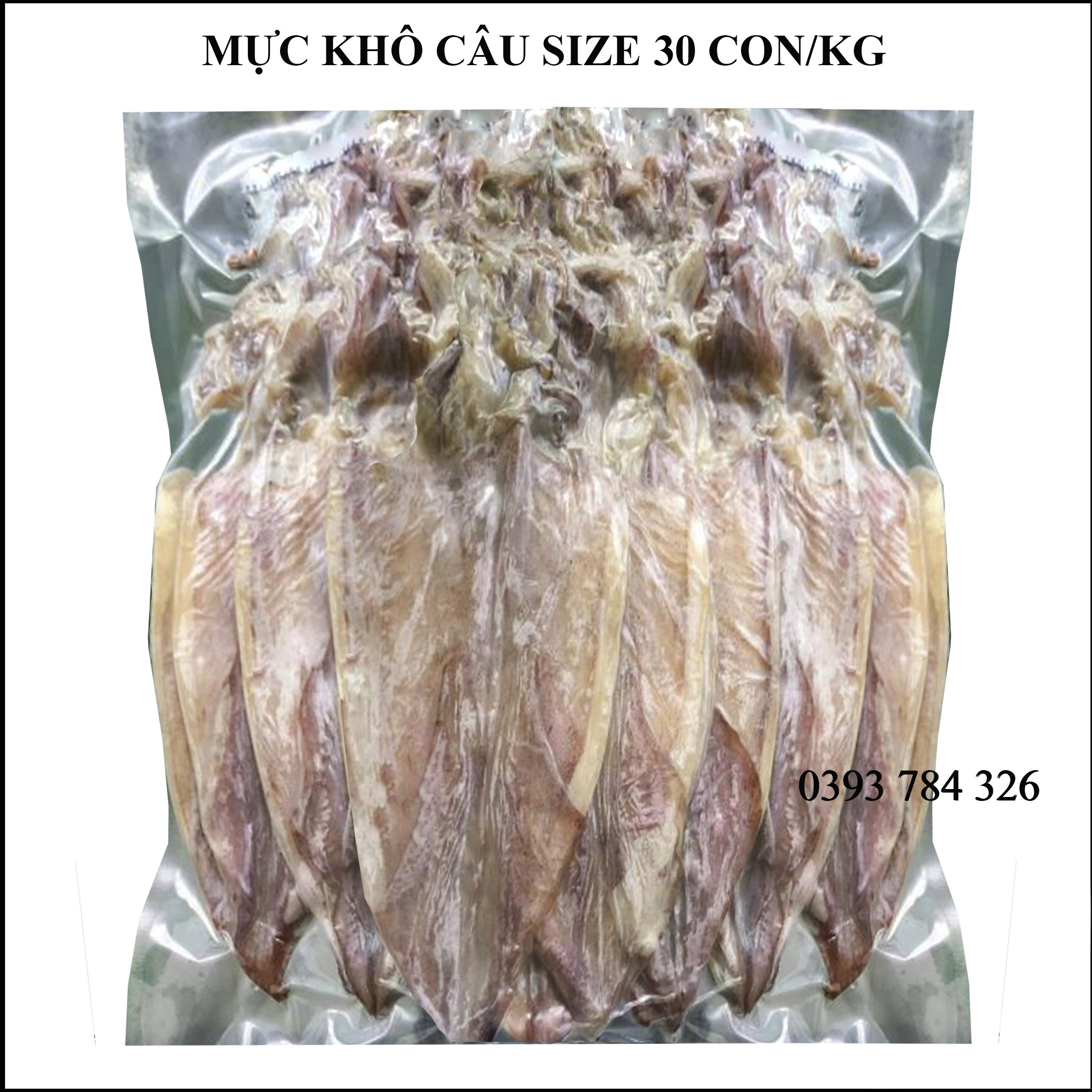 500gr mực khô câu loại ngon thịt dày thơm size 30 con/kg hút chân không