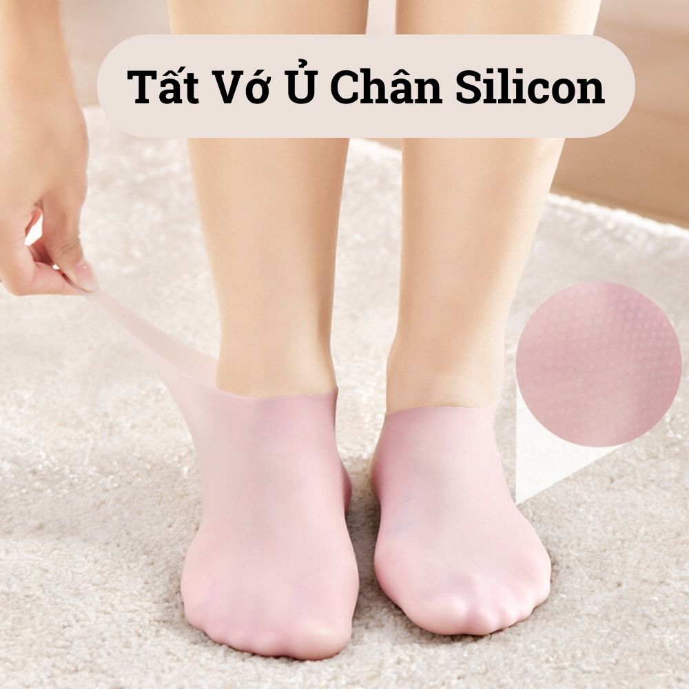 Vớ ủ kem silicon vớ ủ chân dưỡng ẩm làm mềm gót chân, tất ủ chân chống khô da ngăn ngừa nứt nẻ gót chân