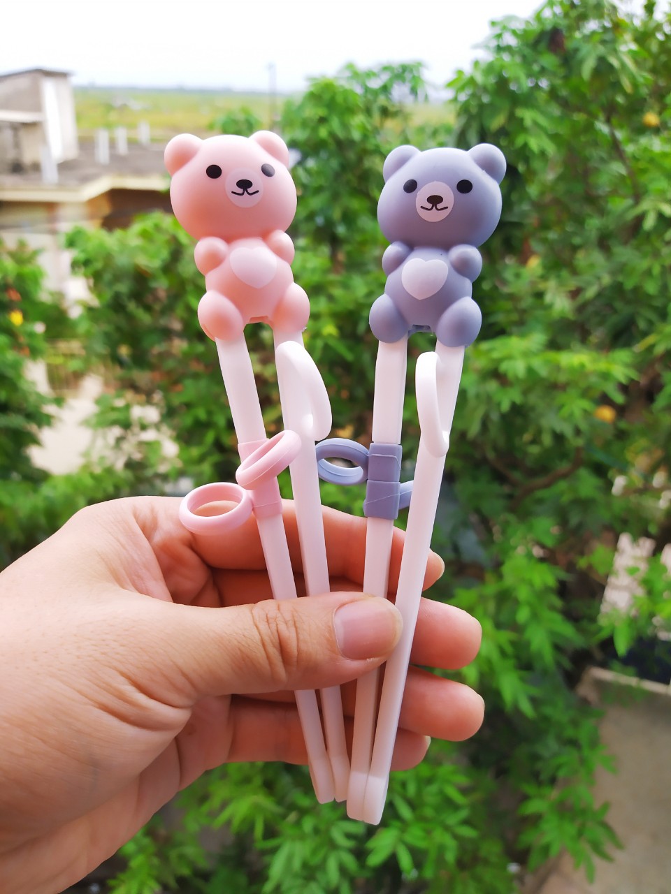 Đũa tập gắp, Đũa ăn dặm cho bé kèm hộp đựng