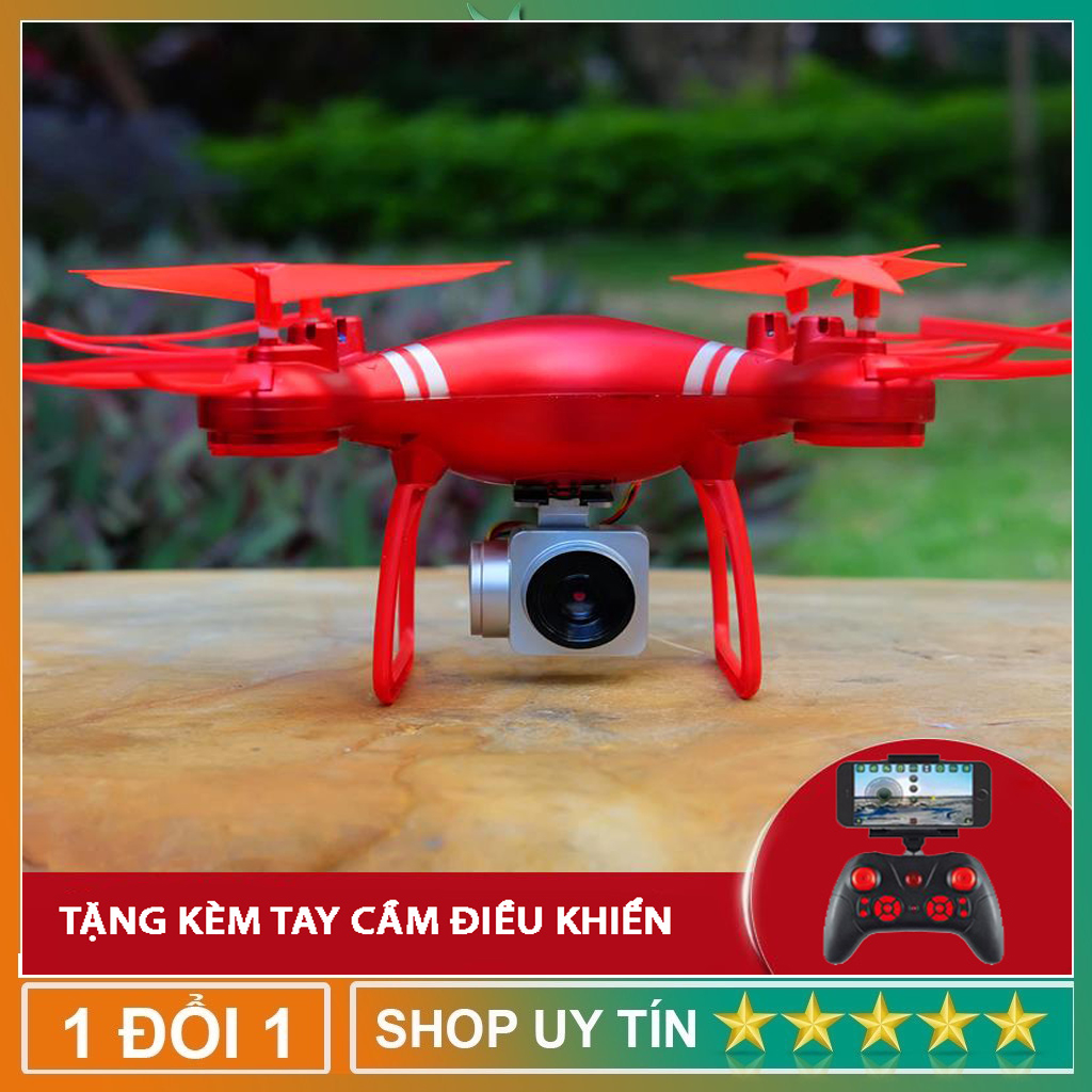 Máy bay KY101 tặng kèm tay cầm điều khiển Có chế độ tự về bằng 1 nút bấm trên tay điều khiển. Máy bay Flycam giá rẻ