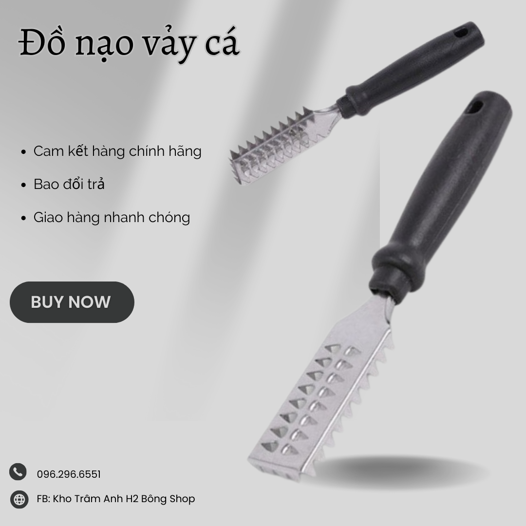 Dụng cụ đánh/cạo vảy cá inox nhanh chóng tiện lợi cầm tay- dao cạo vẩy