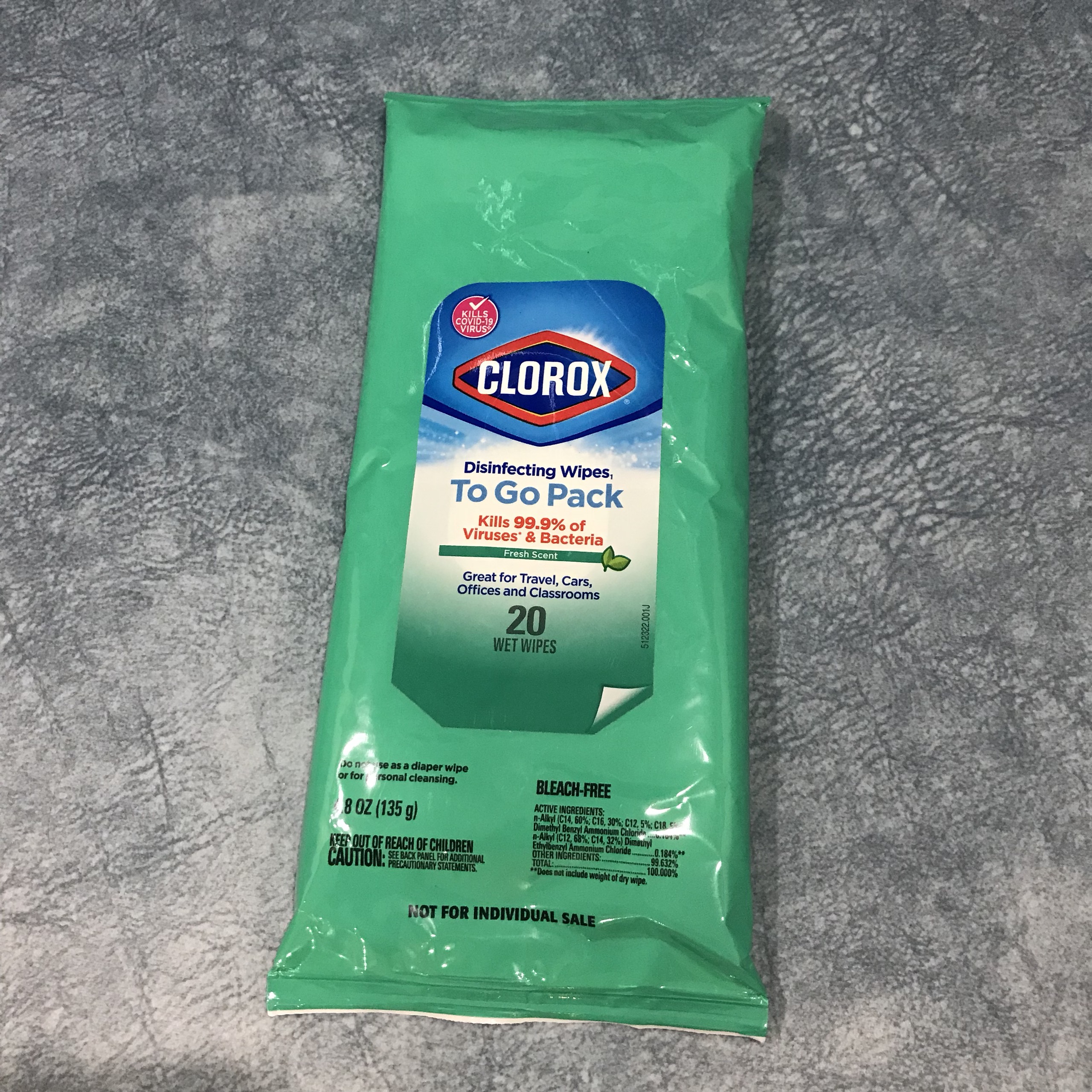 Khăn Lau Diệt Khuẩn Clorox Disinfecting Wipes To Go Pack 20 Wet Wipes