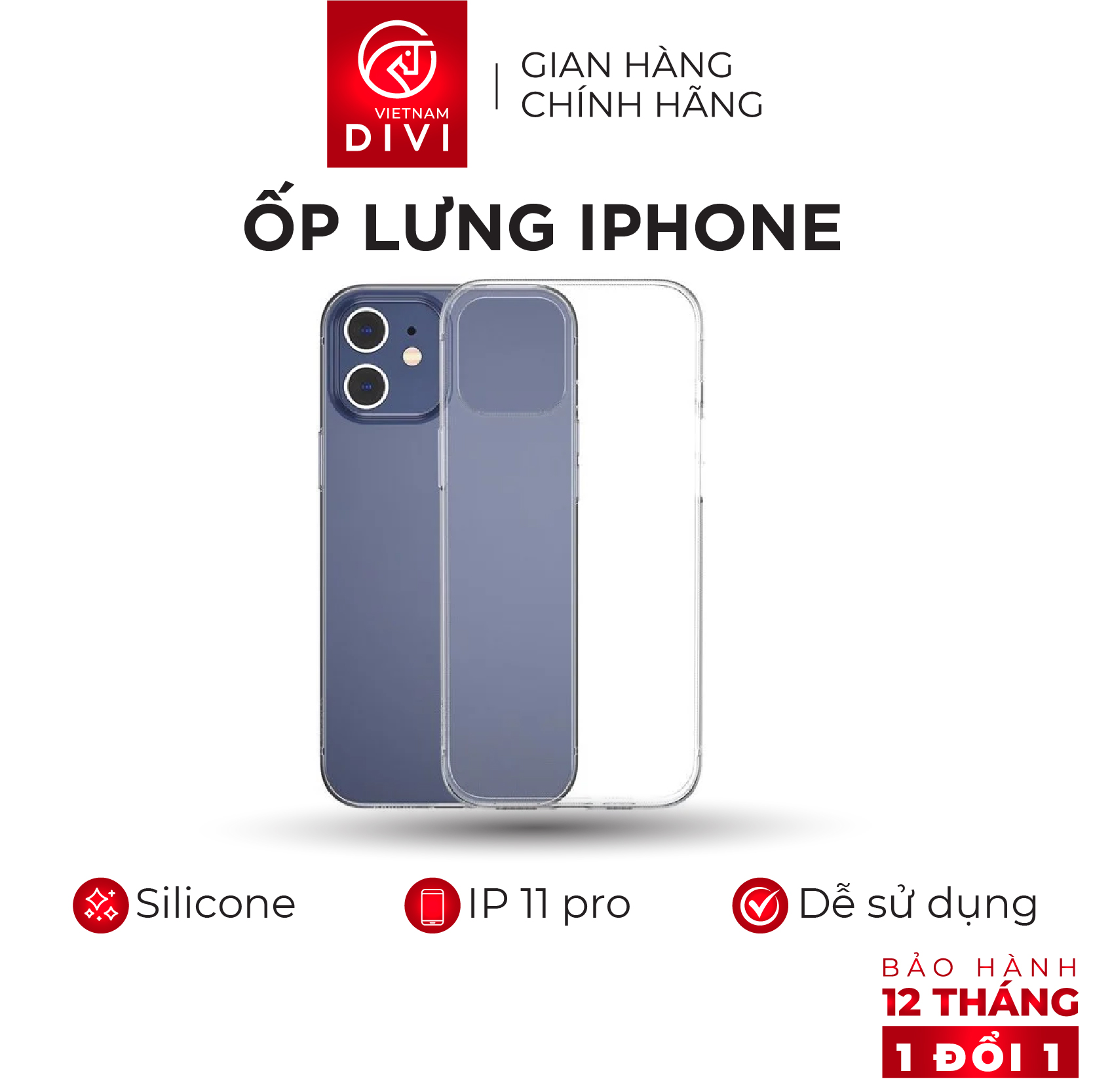 Ốp Lưng iPhone Chuyên Dụng Cho iPhone 11 Pro DIVI P8219 Chất Liệu Silicone Siêu Bền Đẹp Nhiều Màu Để Chọn Lựa - Hàng Chính Hãng