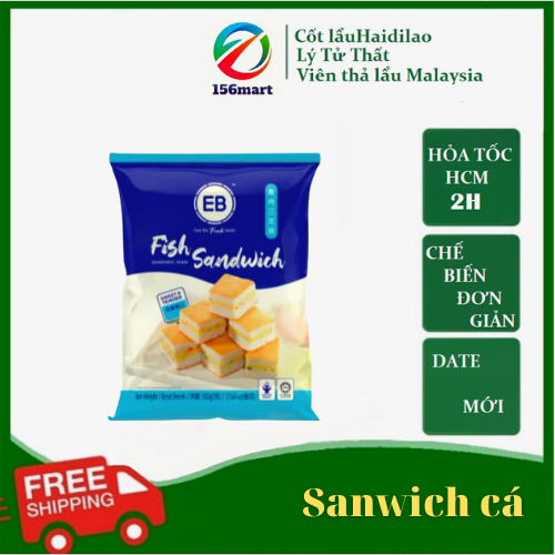 Sandwich cá - cá hồi sandwich - viên thả lẩu malay