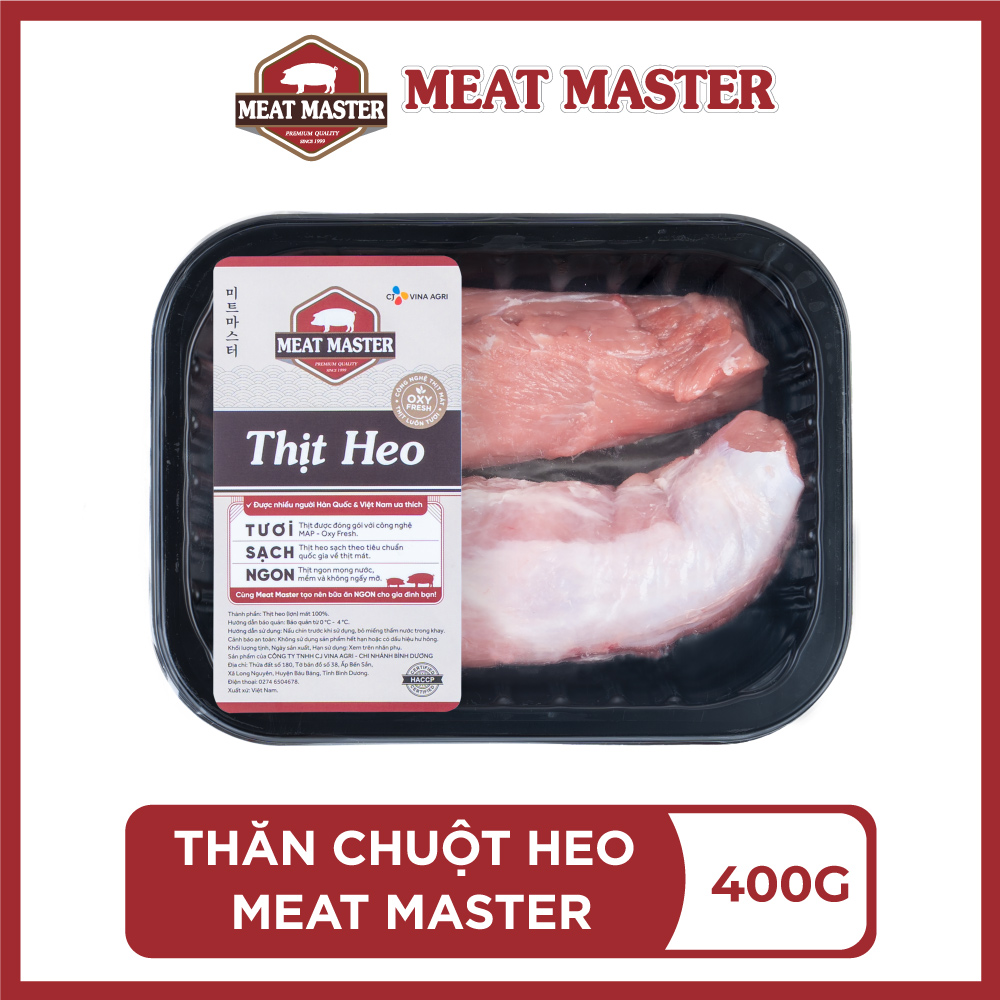 Thăn chuột heo Meat Master - Thịt heo mát ngon, mềm mọng, ngọt thịt