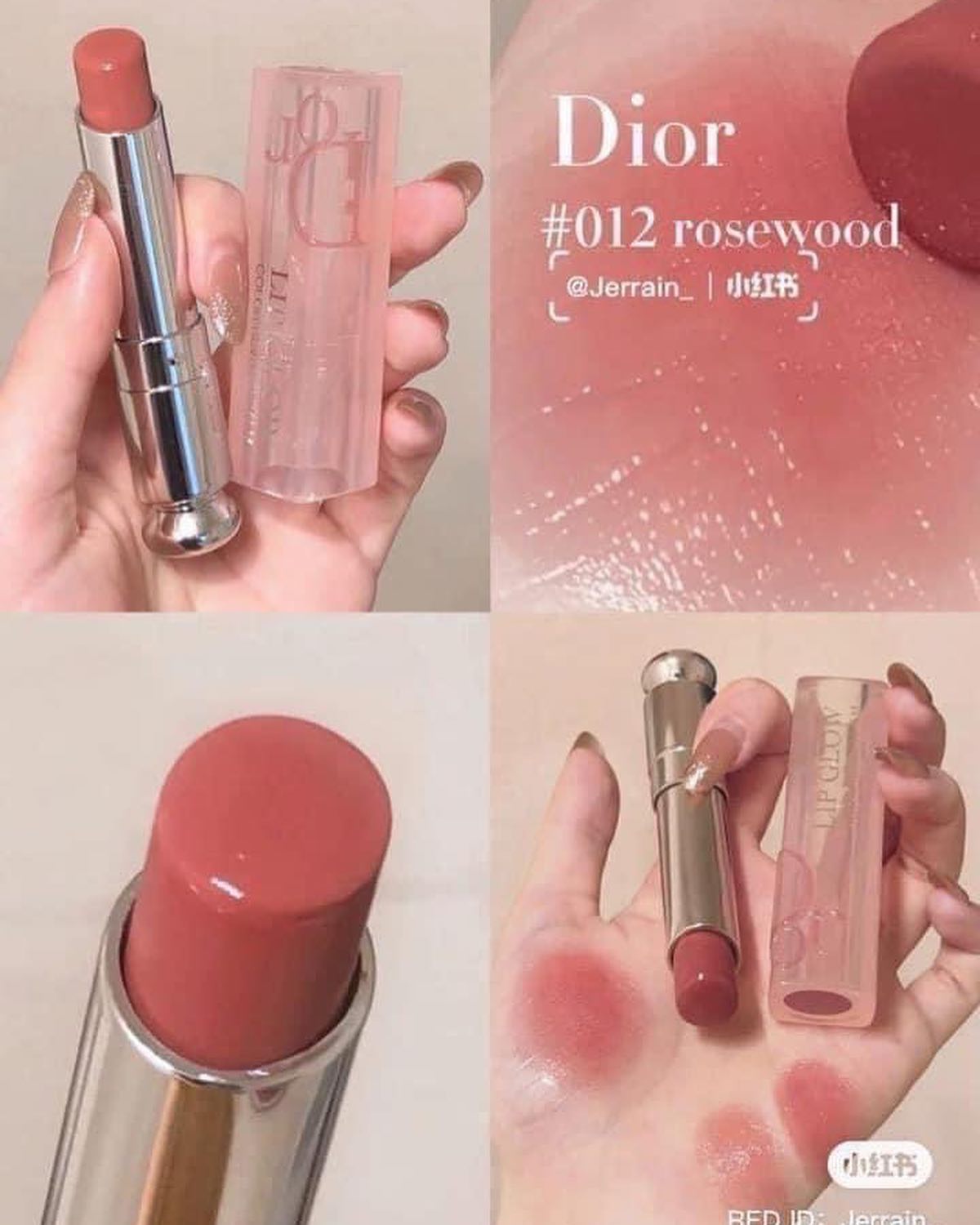 Son thỏi dior lip glow 012 rosewood fullsize nobox + 4.5% lzd