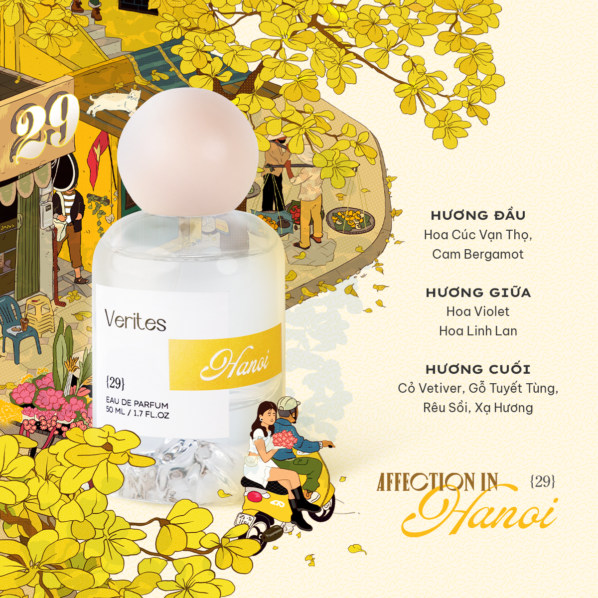 Bộ sưu tập nước hoa verites - the city of love collection the truth in dream 50ml edp 20%